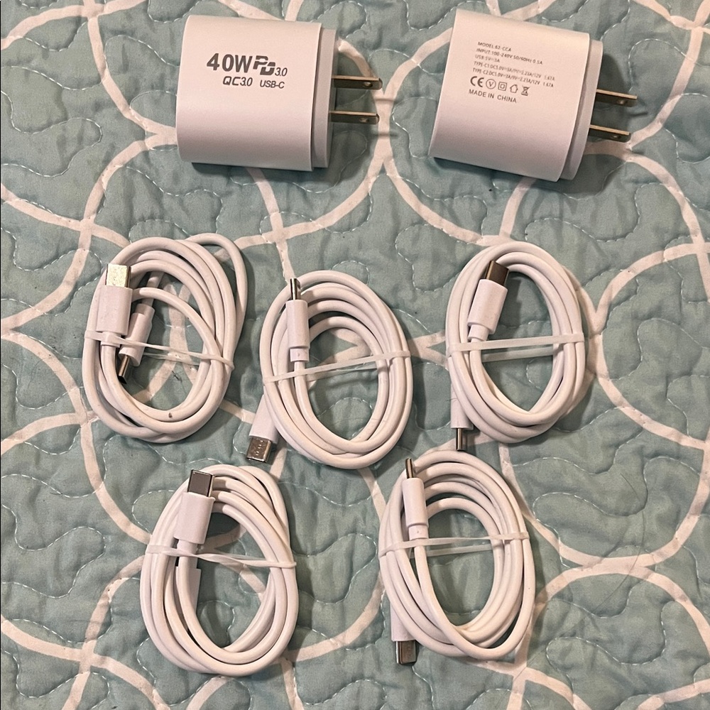 Turbo Fast 40W USB-C Charger and Cable Set 7 pieces
